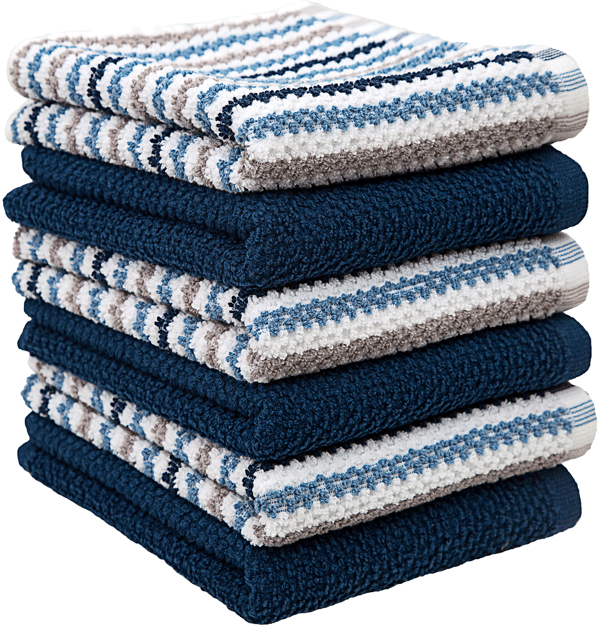 Buy Set of 6 Popcorn Stripe Kitchen Towel at Bumble Towels