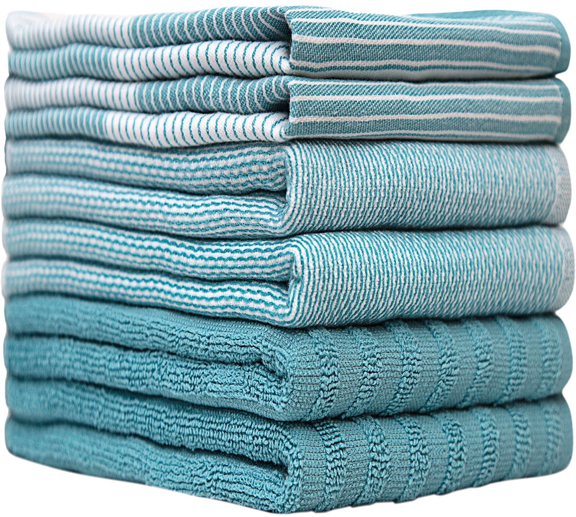 Brookyn Stripe Kitchen Towel 18x28 inch Teal,100% Cotton, Quick Dry, Tea  Towels, Bar Towels, Highly Absorbent, Cleaning Towels, Kitchen Tea Towels