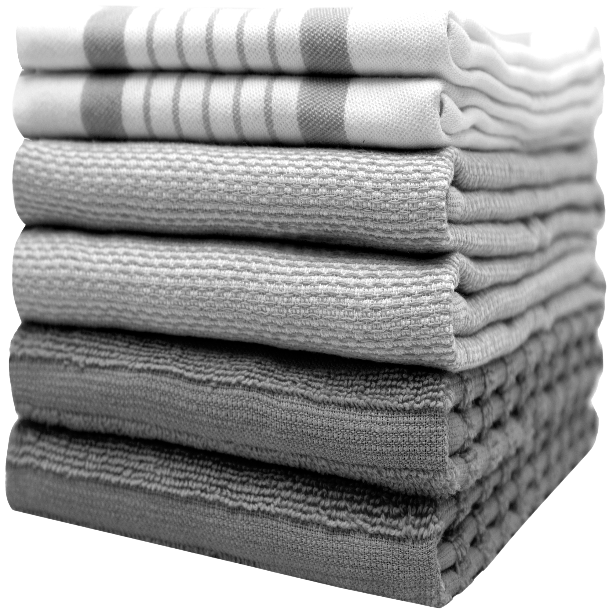 Bumble Premium Kitchen Towels (16”x 28”) Light Grey Dyed Dobby | Soft,  Highly Absorbent with Hanging Loop | Natural Ring Spun Cotton | Large  Kitchen